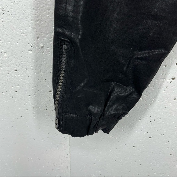 7 for All Mankind size 25 Coated Black Darted Boyfriend Jogger Jeans - Picture 4 of 14